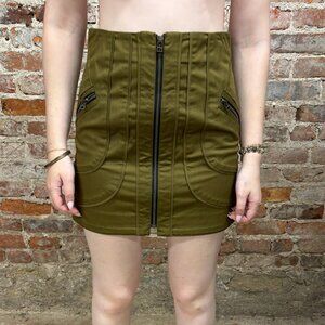Green Zip Veronica Beard Skirt